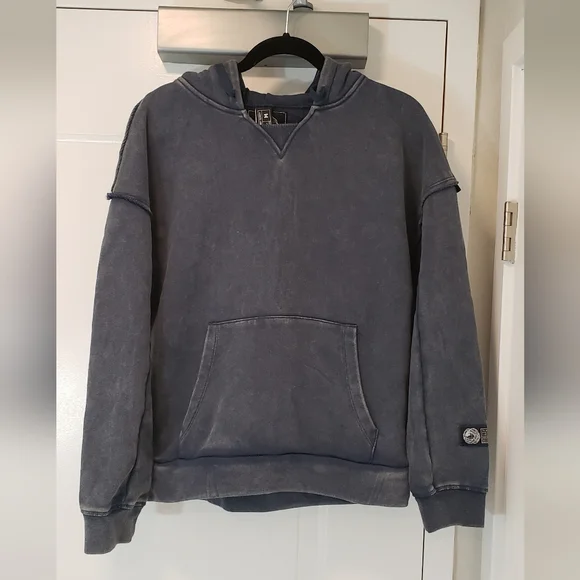 Alphalete Very Terry Hoodie Sweatshirt Medium Sun Bleached Distresssed - Picture 1 of 7